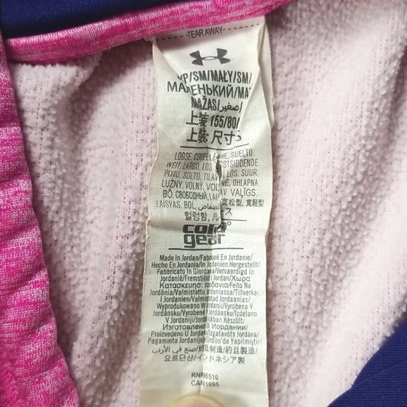 Under Armour Women's  Hoodie Size S Storm 1 Coldgear Fleece Spell Out - Picture 6 of 7